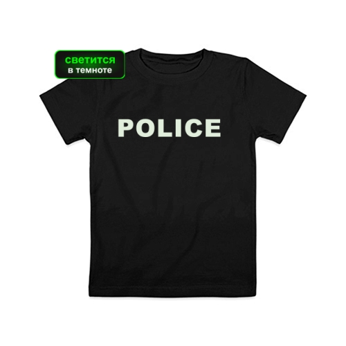 Детская футболка Police (светится в темноте)