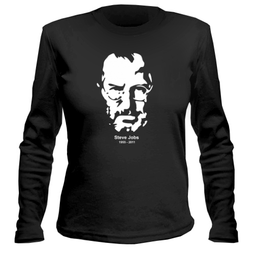 Женский лонгслив Со Стивом Джобсом