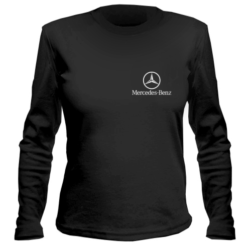 Женский лонгслив Mercedec (сбоку логотип)