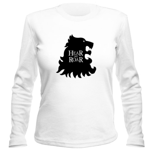 Женский лонгслив Hear me roar
