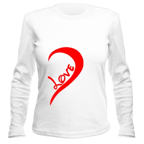 Женский лонгслив One Love (первая любовь)