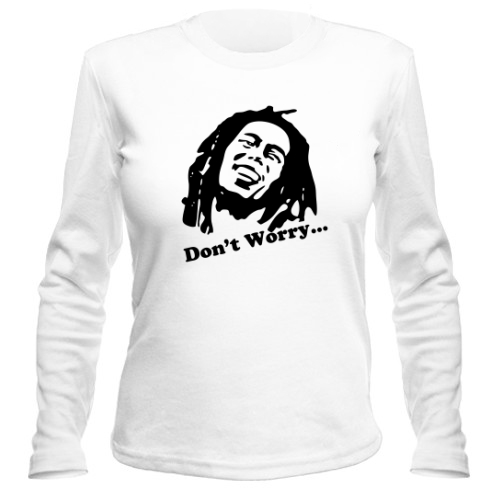 Женский лонгслив Bob marley-don\'t worry