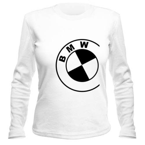 Женский лонгслив BMW большой логотип