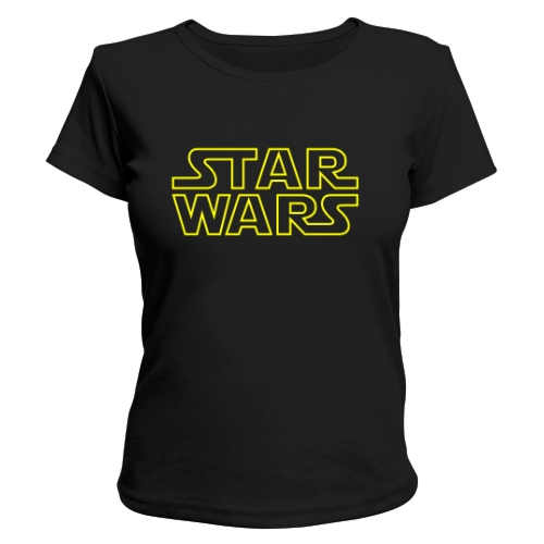 Женская футболка С надписью Star Wars