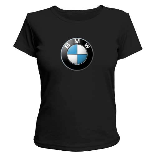 Женская футболка с логотипом BMW (полноцвет)