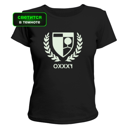 Женская футболка Oxxxymiron ( Утка и Липа) светится в темноте