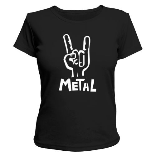 Женская футболка Metal