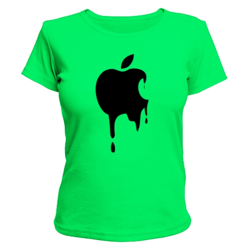 Женская футболка Стекающий Apple