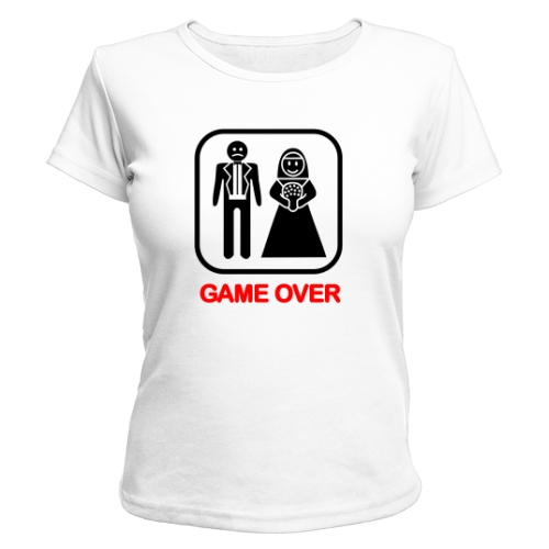 Женская футболка Game over