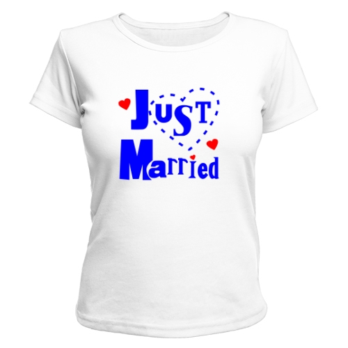 Женская футболка Just married 3