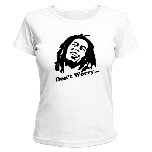 Женская футболка Bob marley-don\'t worry