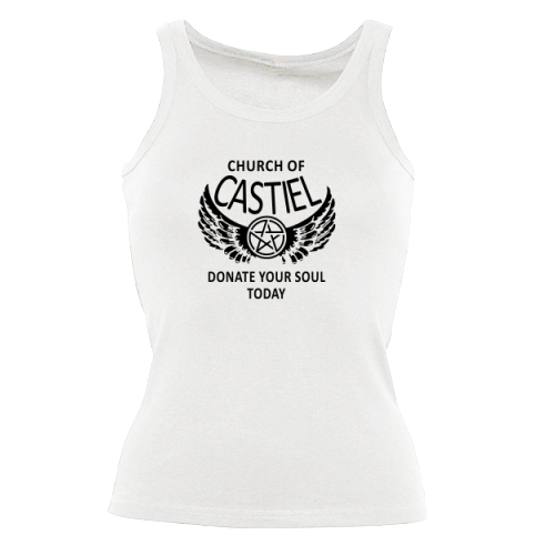 Женская майка Supernatural church of castiel
