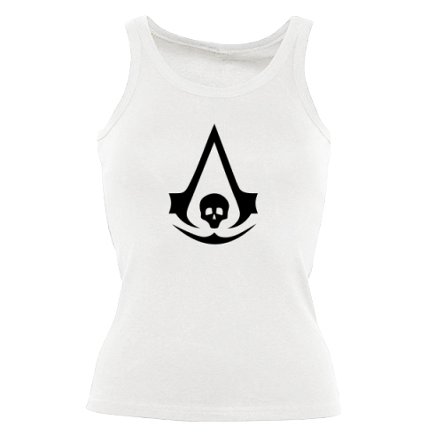 Женская майка Assassins black flag