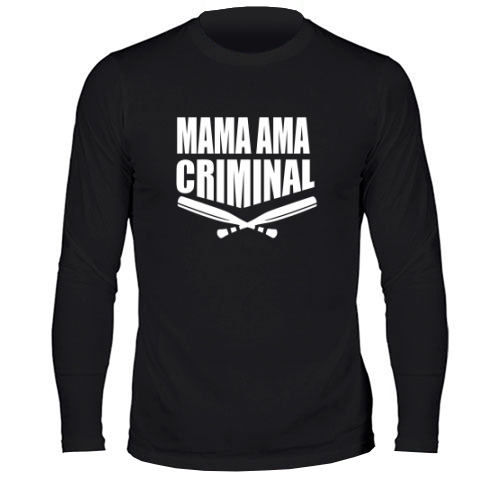 Мужской лонгслив Mama ama criminal