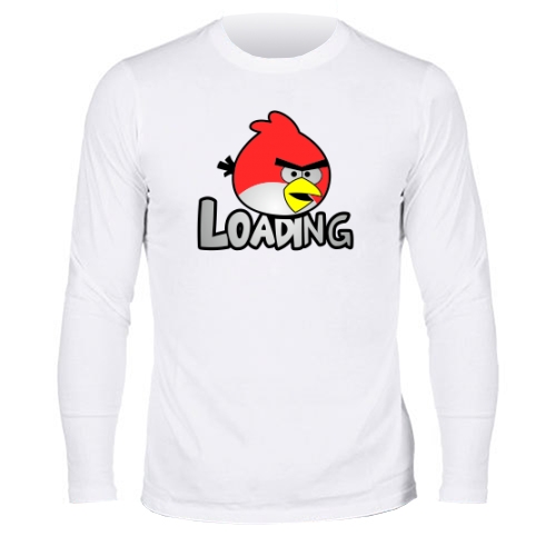 Мужской лонгслив Angry birds (Loading)