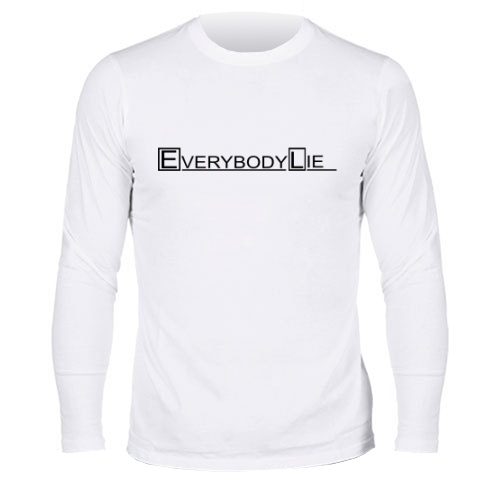 Мужской лонгслив С надписью Everybody lies