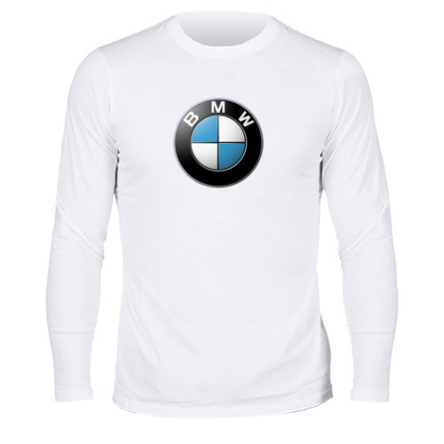 Мужской лонгслив с логотипом BMW (полноцвет)
