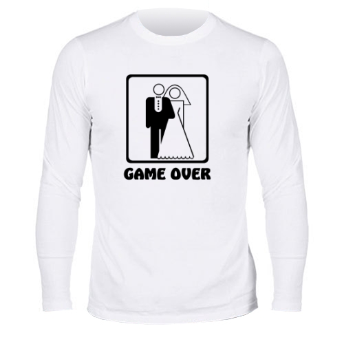 Мужской лонгслив Game over (парная)