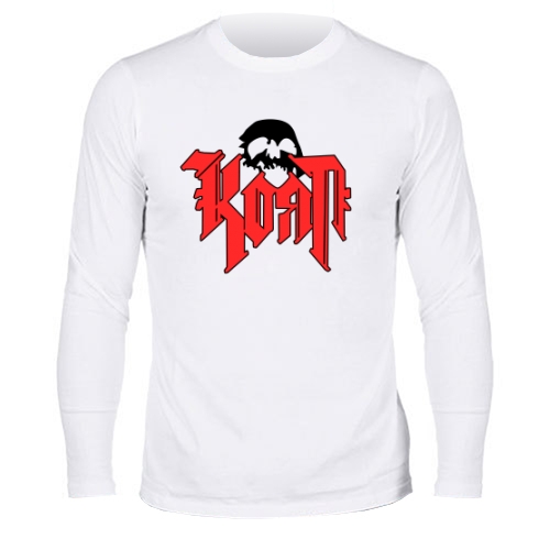Мужской лонгслив Korn логотип