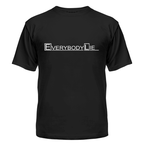 Мужская футболка С надписью Everybody lies