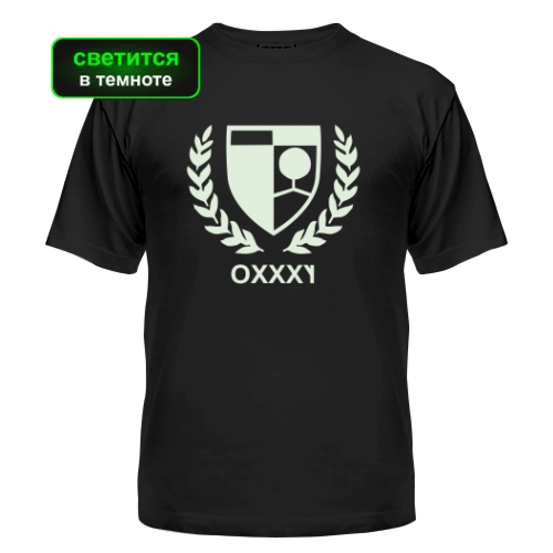 Мужская футболка Oxxxymiron ( Утка и Липа) светится в темноте