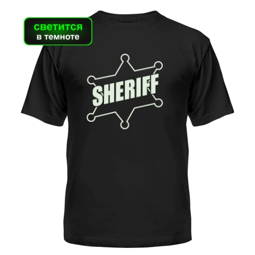 Мужская футболка Sheriff (светится)