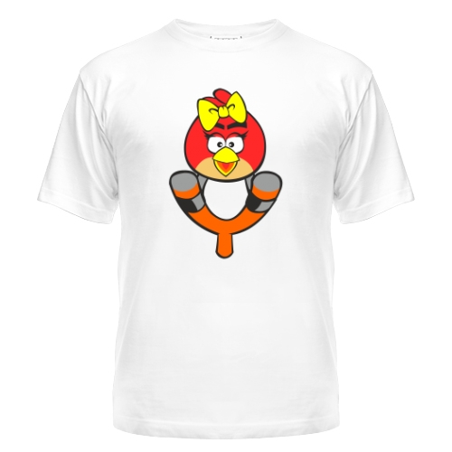 Мужская футболка Angry birds (рогатка)