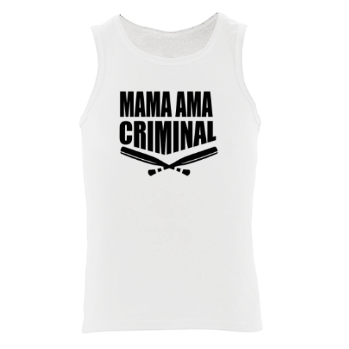 Мужская майка Mama ama criminal