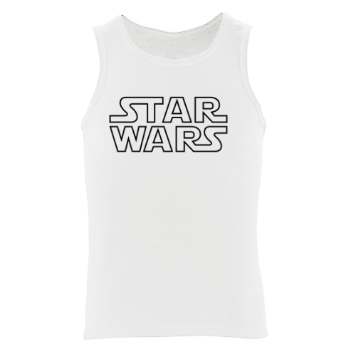 Мужская майка С надписью Star Wars