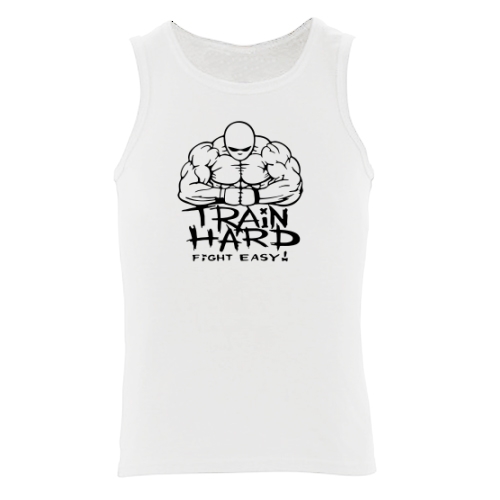 Мужская майка Train hard fight easy